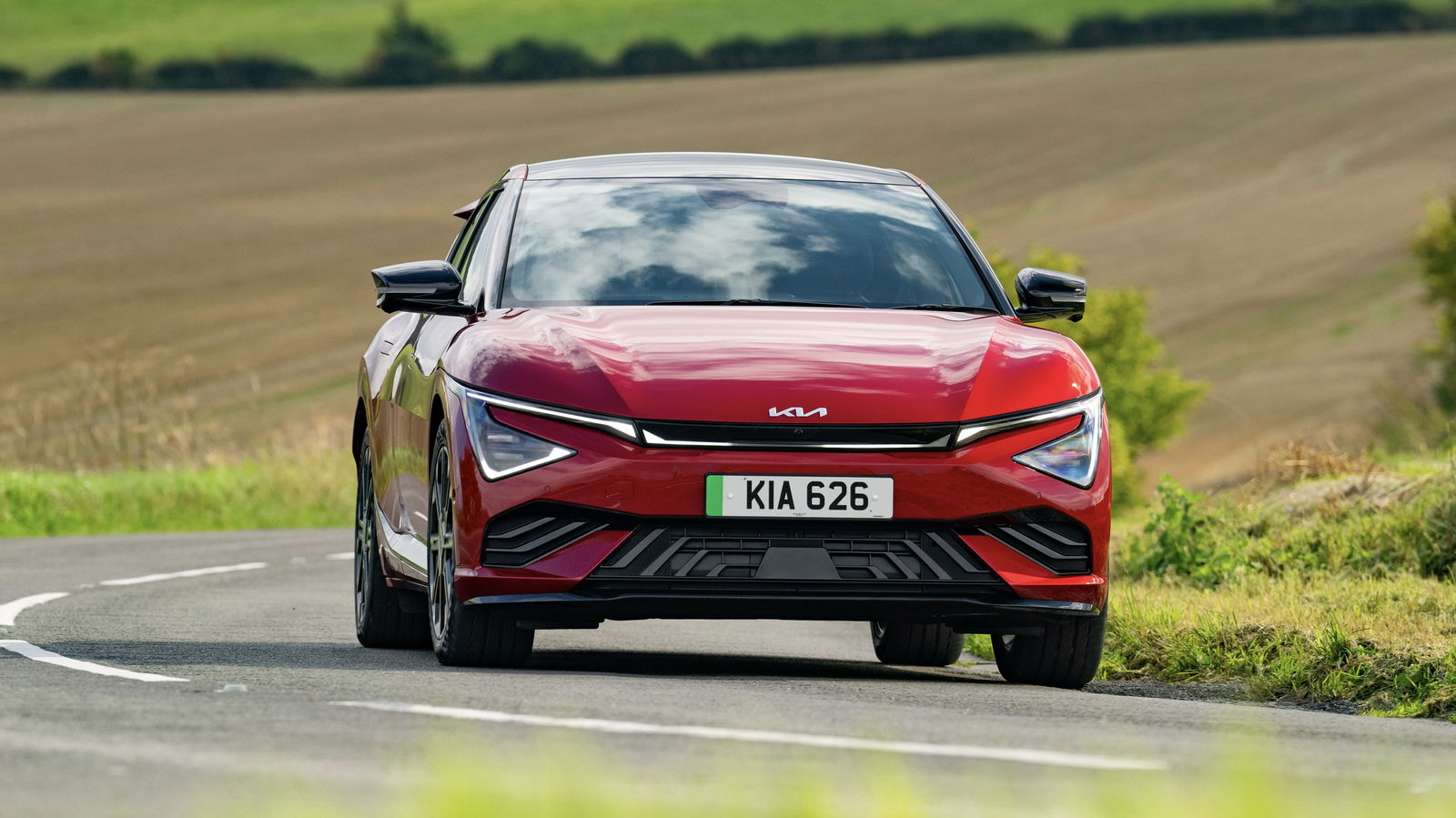 Kia EV6 - front, driving